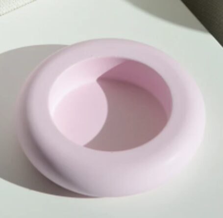 CHRILLESEN mikrocementa svečturis Adventes svecei d8,5x2cm, maigi rozā